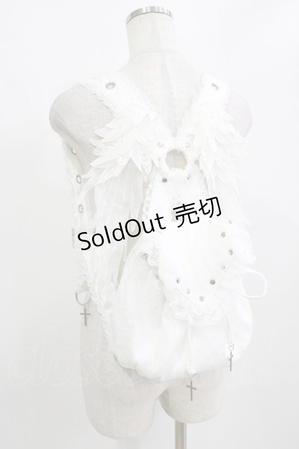 画像1: MAJOH / ANGEL WING HARNESS BAG  ホワイト H-26-01-21-063-PU-BG-KB-ZH (1)