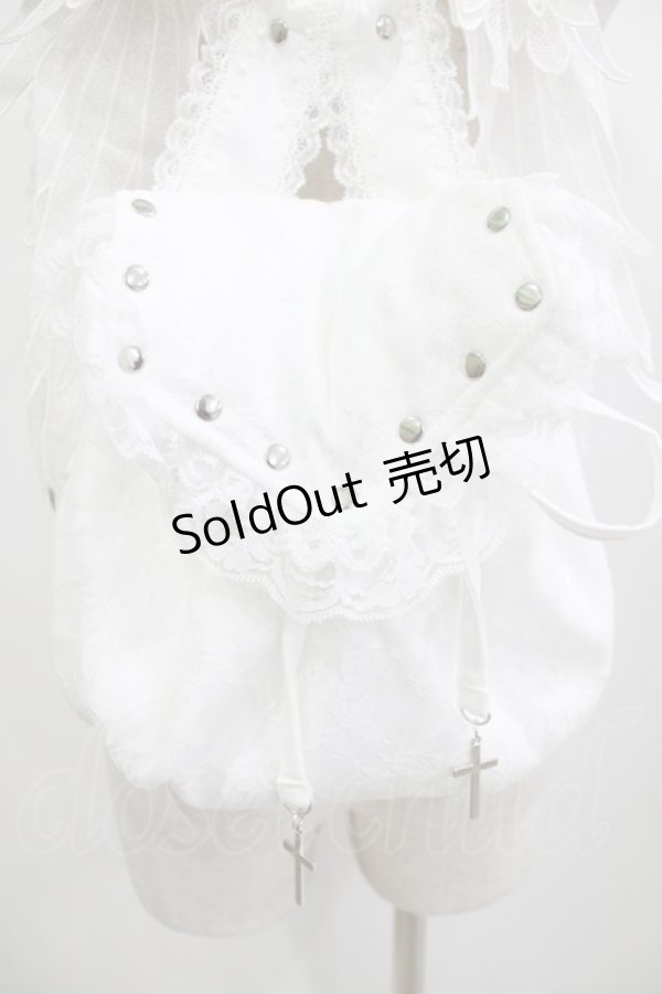 画像3: MAJOH / ANGEL WING HARNESS BAG  ホワイト H-26-01-21-063-PU-BG-KB-ZH (3)