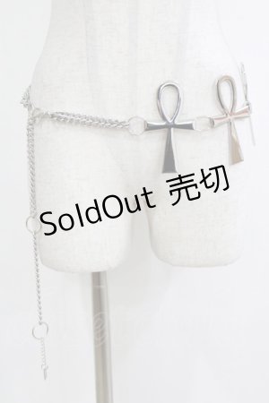 画像: KILL STAR / Xena Ankh Belt  シルバー H-26-01-21-065-SL-ZA-KB-ZH