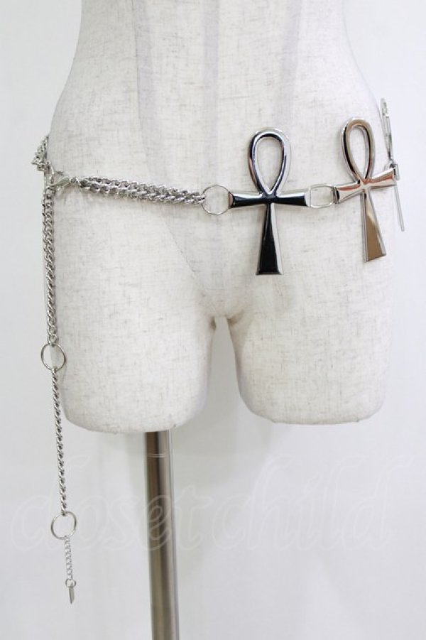 画像1: KILL STAR / Xena Ankh Belt  シルバー H-26-01-21-065-SL-ZA-KB-ZH (1)