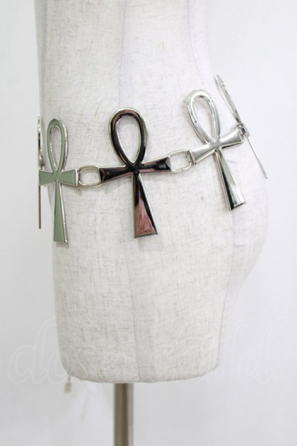 画像2: KILL STAR / Xena Ankh Belt  シルバー H-26-01-21-065-SL-ZA-KB-ZH (2)