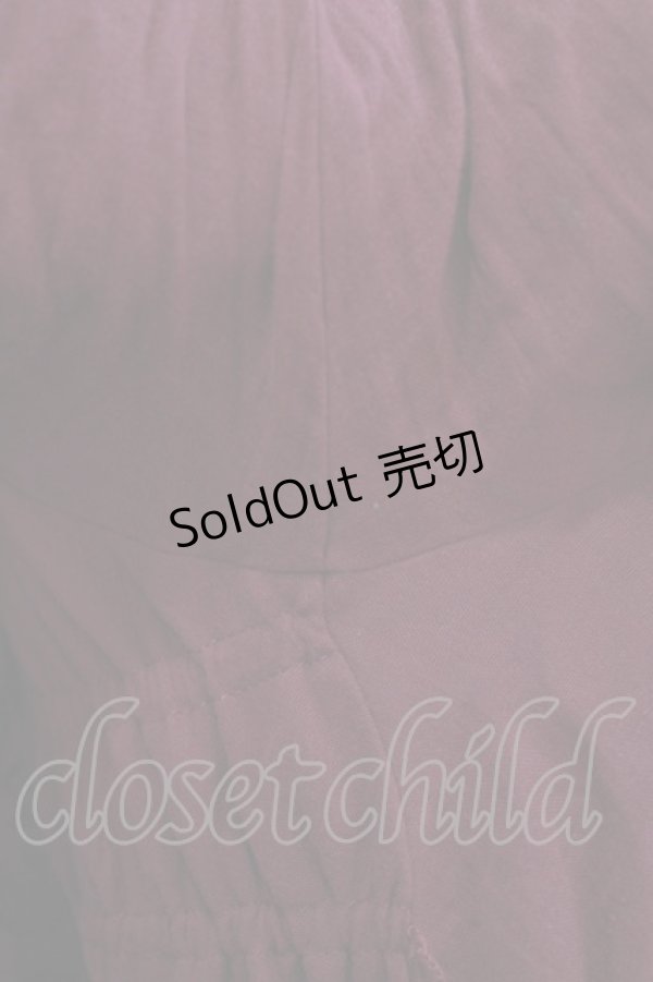 画像4: Vallee lys / Coquelicot Dress -gauze-  ワイン H-26-01-21-005-GO-OP-KB-ZH (4)