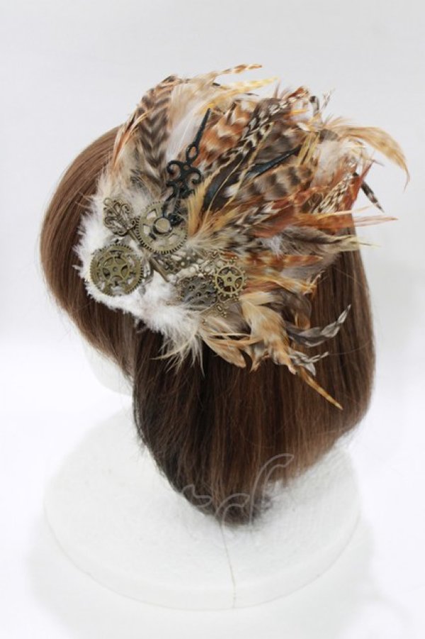 画像2: RQ-BL / フェザークリップ  ブラウン H-26-01-21-066-GO-AC-KB-ZH (2)