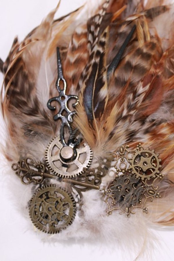 画像3: RQ-BL / フェザークリップ  ブラウン H-26-01-21-066-GO-AC-KB-ZH (3)