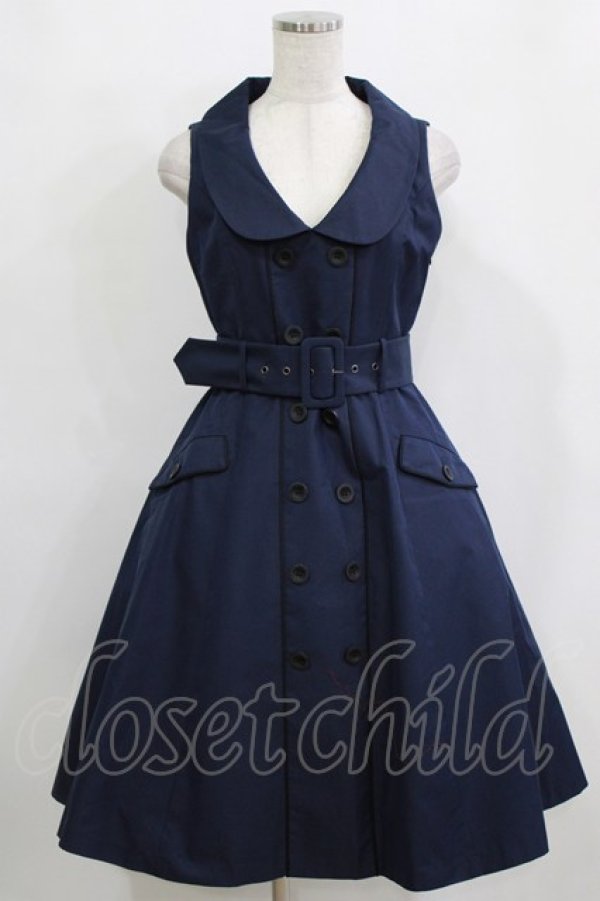 画像1: Sheglit / "Rosalia"ジャンパースカート M 紺 H-26-01-21-006-EL-OP-KB-ZH (1)