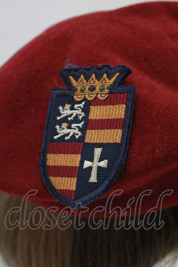 画像2: Jane Marple / エンブレムブローチ付ベレー  ボルドー H-26-01-21-071-JM-AC-KB-ZH (2)