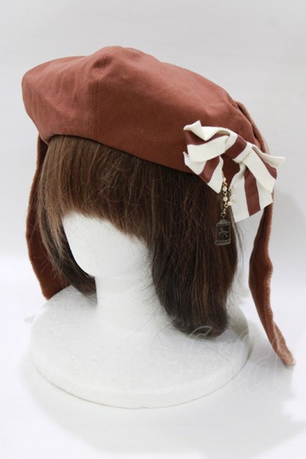 画像1: uf. / うさみみベレー  ブラウン H-26-01-21-072-PU-BL-KB-ZH (1)