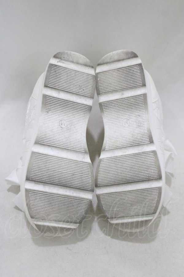 画像4: YOSUKE / 厚底スニーカー M/約23.5cm オフホワイトコンビ H-26-01-21-073-PU-SH-KB-ZH (4)