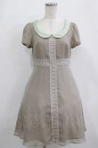 画像1: Emily Temple cute / ラウンドカラーフラワーレースワンピース  グレー×ミント H-26-01-21-011-ET-OP-KB-ZH (1)