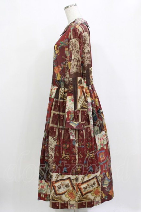 画像2: Jane Marple / All You Need Is Loveディアドレス M ワインレッド H-26-01-21-013-JM-OP-KB-ZH (2)