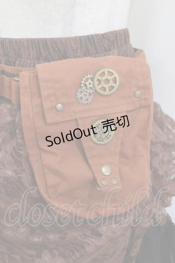 画像4: RQ-BL / レースフィッシュテールスカート  ブラウン H-26-01-21-017-GO-SK-KB-ZH (4)