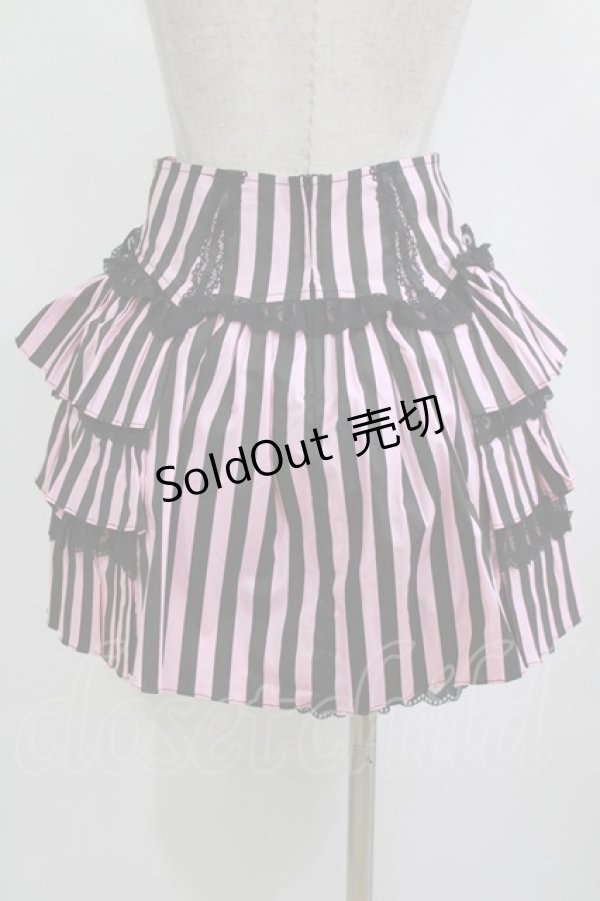 画像5: Blacklist / ストライプコルセット＆スカート  ブラック×ピンク H-26-01-21-018-PU-SK-KB-ZH (5)