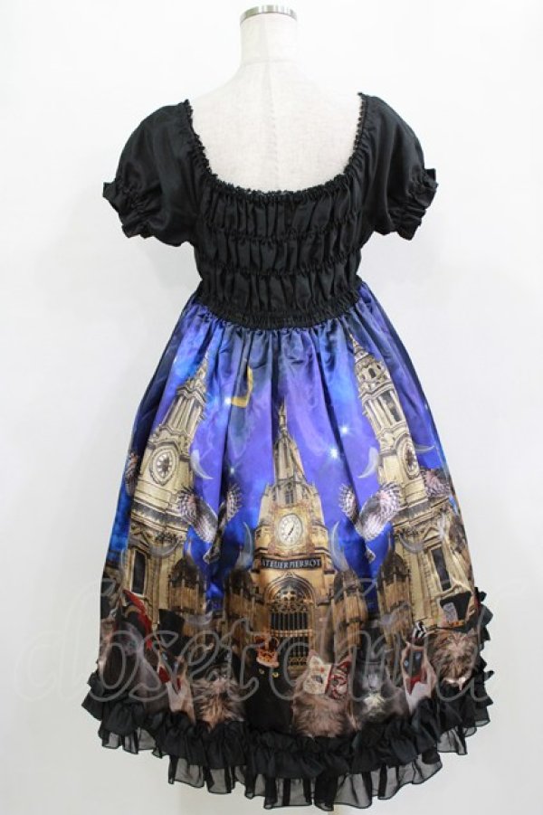 画像3: ATELIER PIERROT / Evening Partyベビードール  ネイビー H-26-01-21-002-EL-OP-KB-ZH (3)