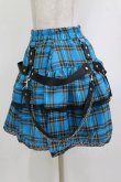 画像2: LISTEN FLAVOR / ハーネスティアードスカート  ブルーチェック H-26-01-21-020-PU-SK-KB-ZH (2)