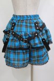 画像3: LISTEN FLAVOR / ハーネスティアードスカート  ブルーチェック H-26-01-21-020-PU-SK-KB-ZH (3)