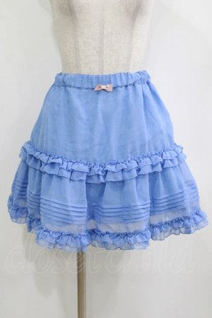 画像: Emily Temple cute / ラメドットドビーピンタックフリルスカート  ブルー H-26-01-21-022-ET-SK-KB-ZH
