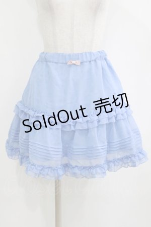 画像: Emily Temple cute / ラメドットドビーピンタックフリルスカート  ブルー H-26-01-21-022-ET-SK-KB-ZH