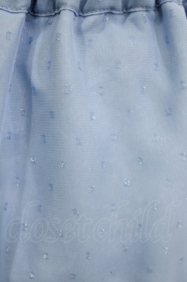 画像4: Emily Temple cute / ラメドットドビーピンタックフリルスカート  ブルー H-26-01-21-022-ET-SK-KB-ZH (4)