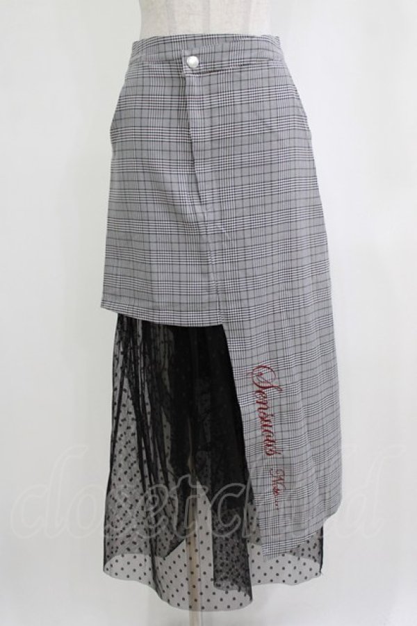 画像1: Ank Rouge / アシメロングスカート M ブラック H-26-01-22-1024-CA-SK-NS-ZH (1)