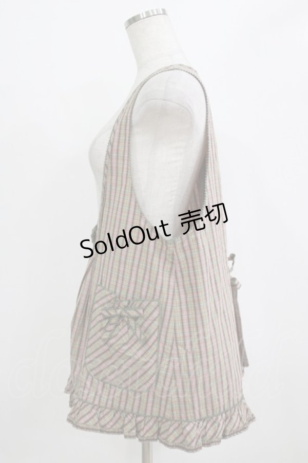 画像2: WONDERFUL WORLD / チェックフリルベスト Free グリーン H-26-01-22-1027-LO-TO-NS-ZH (2)