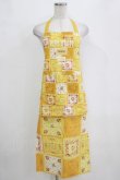 画像1: PINK HOUSE / パッチワークエプロン Free イエロー H-26-01-22-1030-LO-TO-NS-ZH (1)