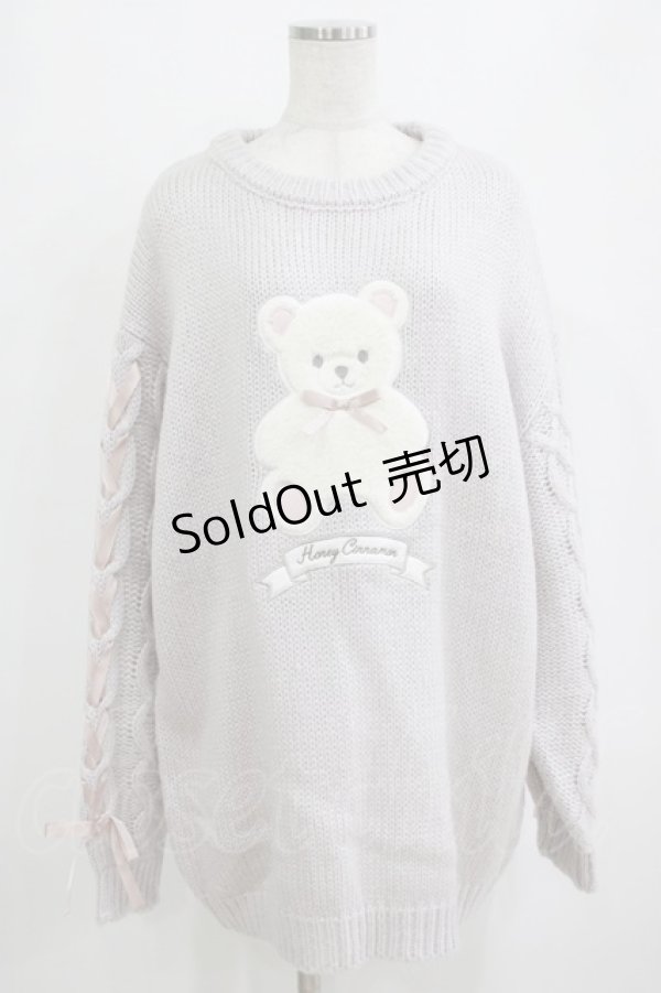 画像1: Honey Cinnamon / Honeyアップリケニットワンピース Free ラベンダー H-26-01-22-1031-LO-OP-NS-ZH (1)