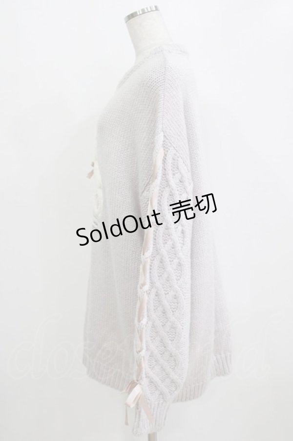 画像2: Honey Cinnamon / Honeyアップリケニットワンピース Free ラベンダー H-26-01-22-1031-LO-OP-NS-ZH (2)