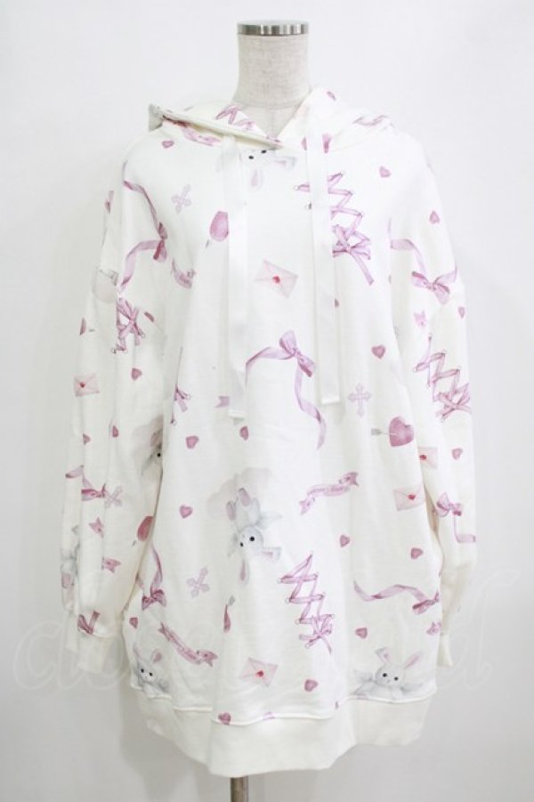 画像1: Honey Cinnamon / ハニー総柄パーカー Free オフ H-26-01-22-1032-LO-TO-NS-ZH (1)