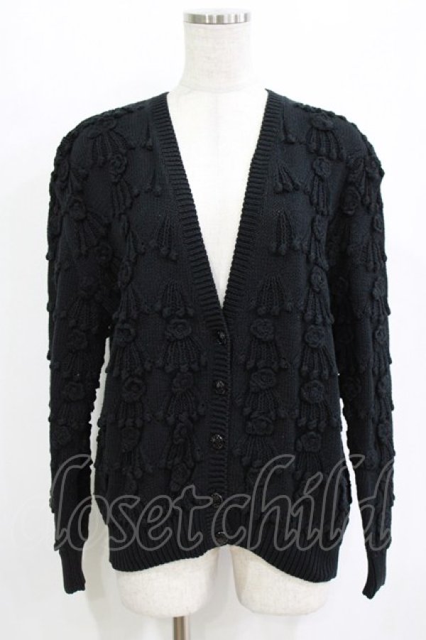 画像1: INGEBORG / ニットカーディガン Free ブラック H-26-01-22-1034-LO-TO-NS-ZH (1)