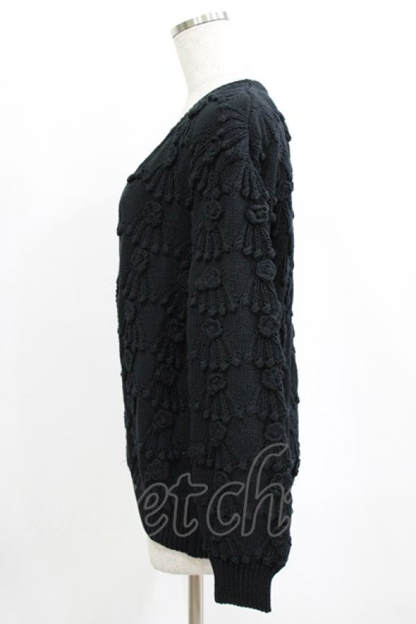 画像2: INGEBORG / ニットカーディガン Free ブラック H-26-01-22-1034-LO-TO-NS-ZH (2)