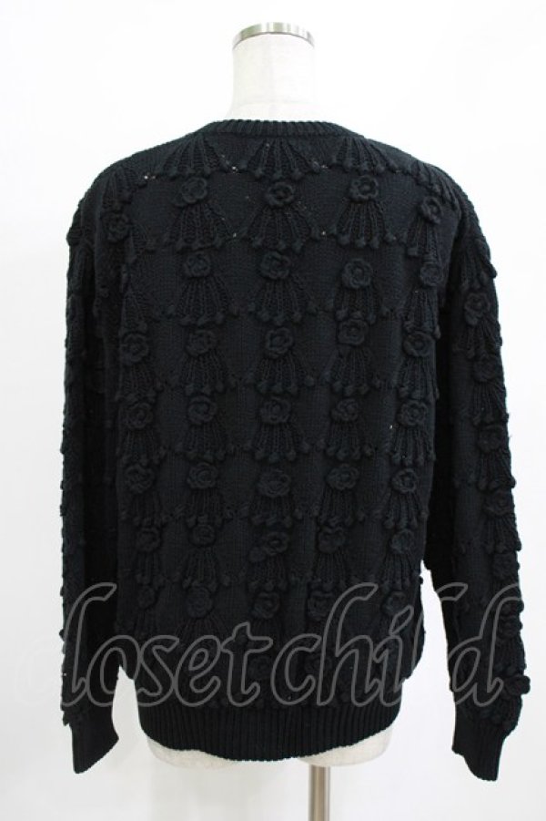 画像3: INGEBORG / ニットカーディガン Free ブラック H-26-01-22-1034-LO-TO-NS-ZH (3)