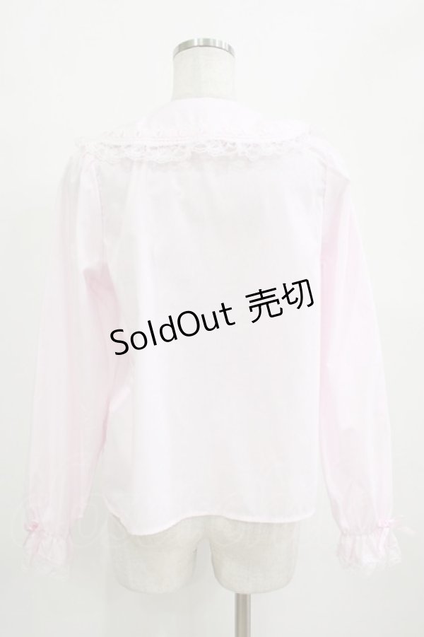 画像3: majoretty / はしごレースブラウス L ピンク H-26-01-22-1035-GO-BL-NS-ZH (3)