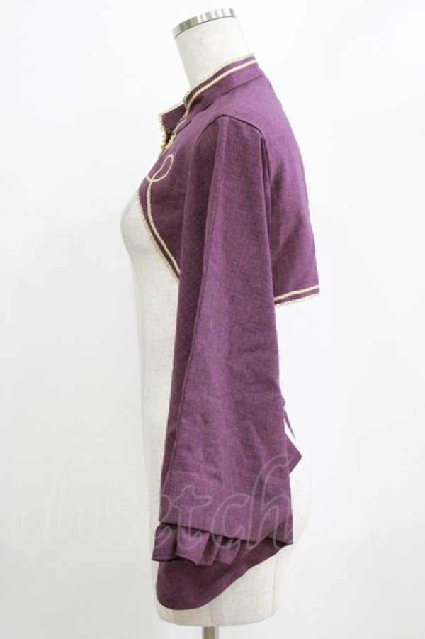 画像2: metamorphose / 無地着物袖ボレロ Free パープル H-26-01-22-1036-ME-TO-NS-ZH (2)