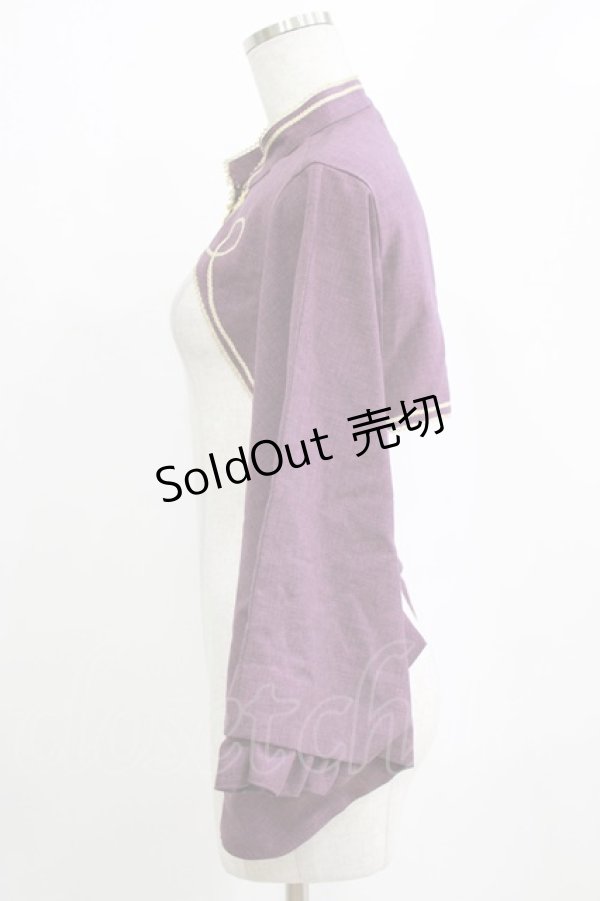 画像2: metamorphose / 無地着物袖ボレロ Free パープル H-26-01-22-1036-ME-TO-NS-ZH (2)