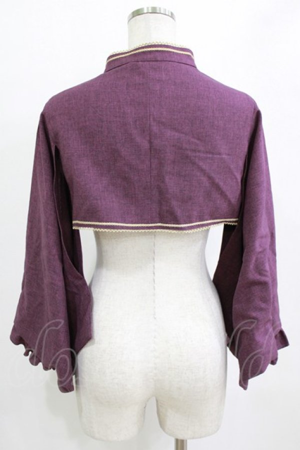 画像3: metamorphose / 無地着物袖ボレロ Free パープル H-26-01-22-1036-ME-TO-NS-ZH (3)