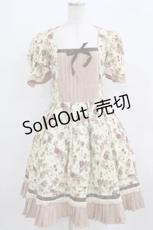 画像: milky ange / 花柄コーデュロイワンピース Free 生成り H-26-01-22-1004-EL-OP-NS-ZH