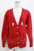 画像1: PINK HOUSE / ロゴニットカーディガン Free レッド H-26-01-22-1041-LO-TO-NS-ZH (1)