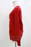 画像2: PINK HOUSE / ロゴニットカーディガン Free レッド H-26-01-22-1041-LO-TO-NS-ZH (2)