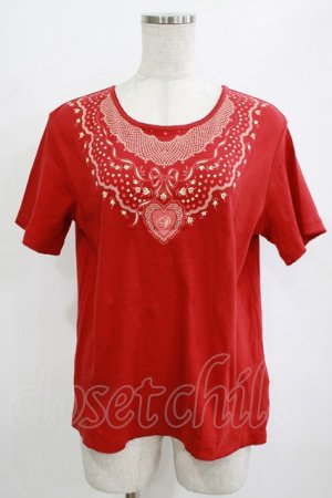 画像: PINK HOUSE / バンダナプリントカットソー Free レッド H-26-01-22-1042-LO-TO-NS-ZH