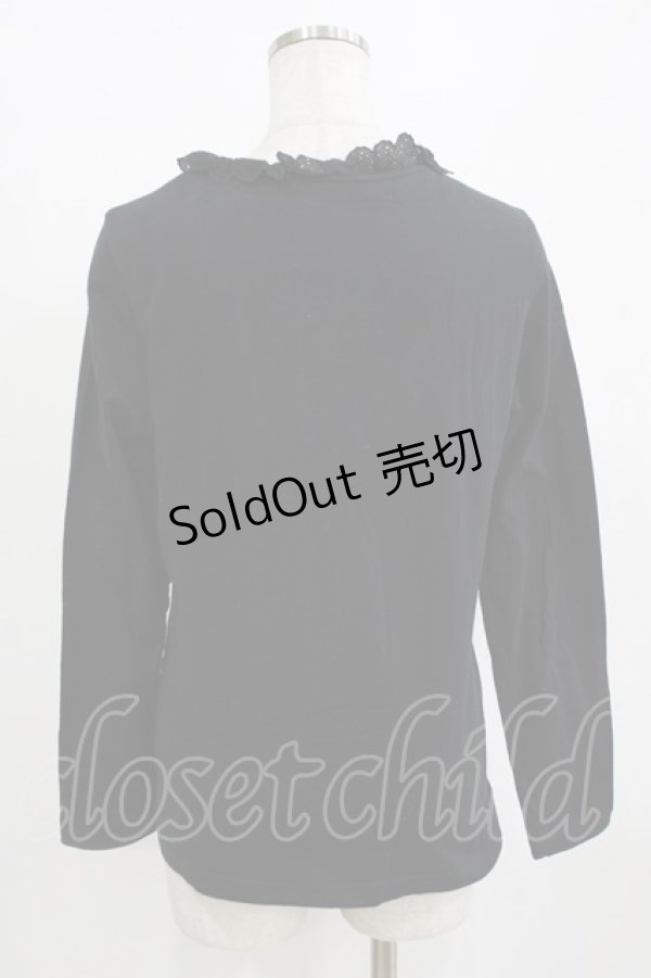 画像3: PINK HOUSE / ロゴ刺繍トップス L ブラック H-26-01-22-1043-LO-TO-NS-ZH (3)