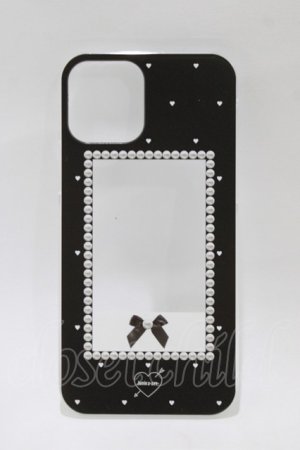 画像: Jamie エーエヌケー / ハートドットチェキiPhoneケース  ブラック H-26-01-22-1046-LO-ZA-NS-ZH