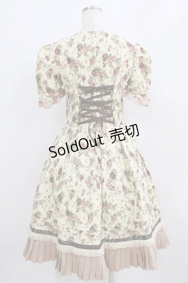 画像3: milky ange / 花柄コーデュロイワンピース Free 生成り H-26-01-22-1004-EL-OP-NS-ZH (3)