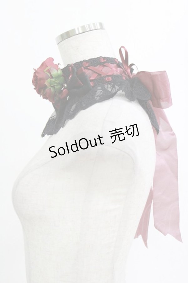 画像2: ALICE and the PIRATES / Memoire de Rose リボンチョーカー  ボルドー H-26-01-22-1048-PA-AC-NS-ZH (2)