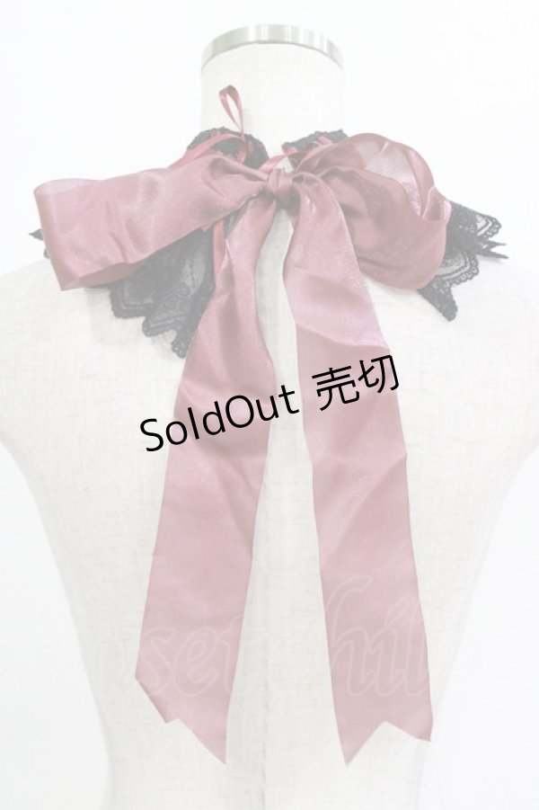 画像3: ALICE and the PIRATES / Memoire de Rose リボンチョーカー  ボルドー H-26-01-22-1048-PA-AC-NS-ZH (3)