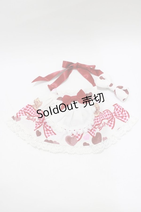 画像1: BABY,THE STARS SHINE BRIGHT / くみゃちゃんの Love Love Valentine 柄うさくみゃエプロンジャンパースカート  オフ H-26-01-22-1049-BA-ZA-NS-ZH (1)