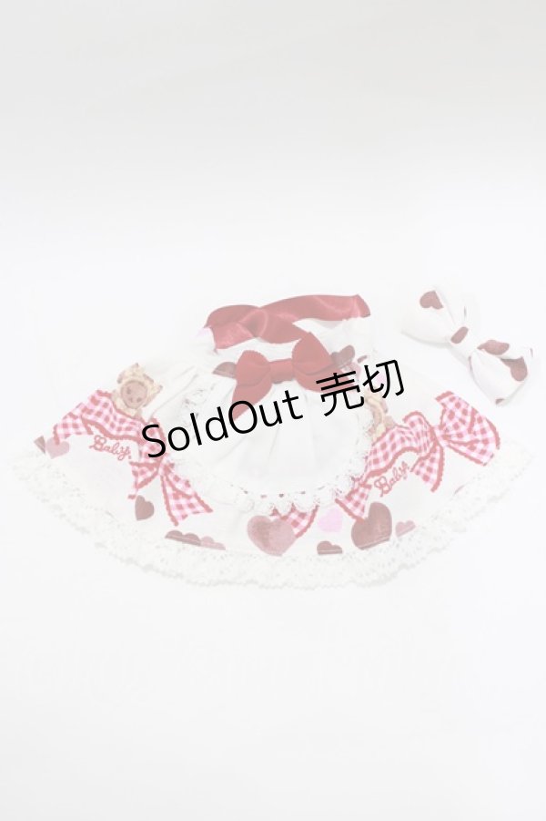 画像2: BABY,THE STARS SHINE BRIGHT / くみゃちゃんの Love Love Valentine 柄うさくみゃエプロンジャンパースカート  オフ H-26-01-22-1049-BA-ZA-NS-ZH (2)