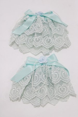 画像: metamorphose / チュールレースカフス  サックス H-26-01-22-1052-ME-ZA-NS-ZH