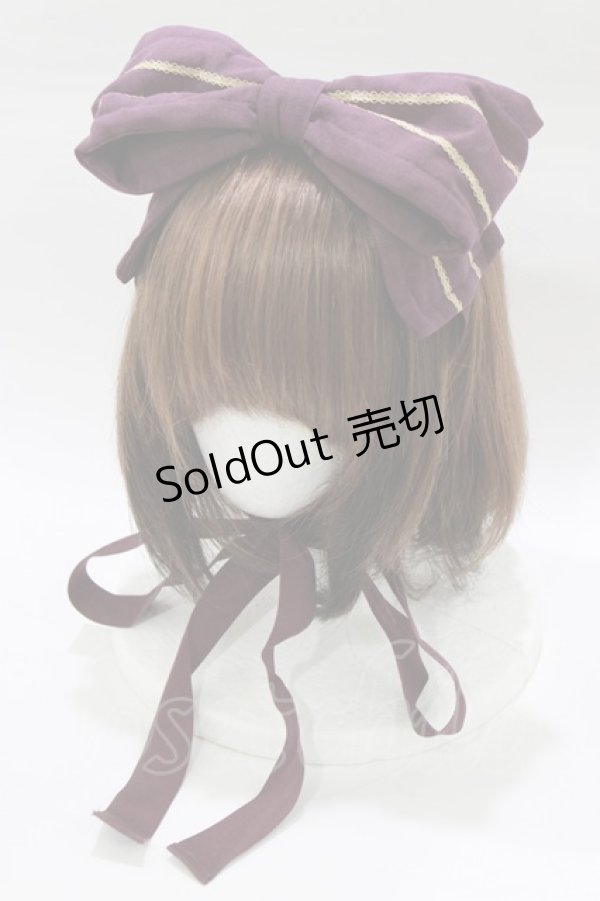 画像1: metamorphose / ブレード付リボンヘッドドレス  パープル H-26-01-22-1054-ME-AC-NS-ZH (1)