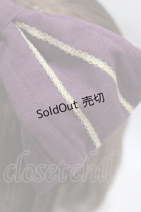 画像2: metamorphose / ブレード付リボンヘッドドレス  パープル H-26-01-22-1054-ME-AC-NS-ZH (2)