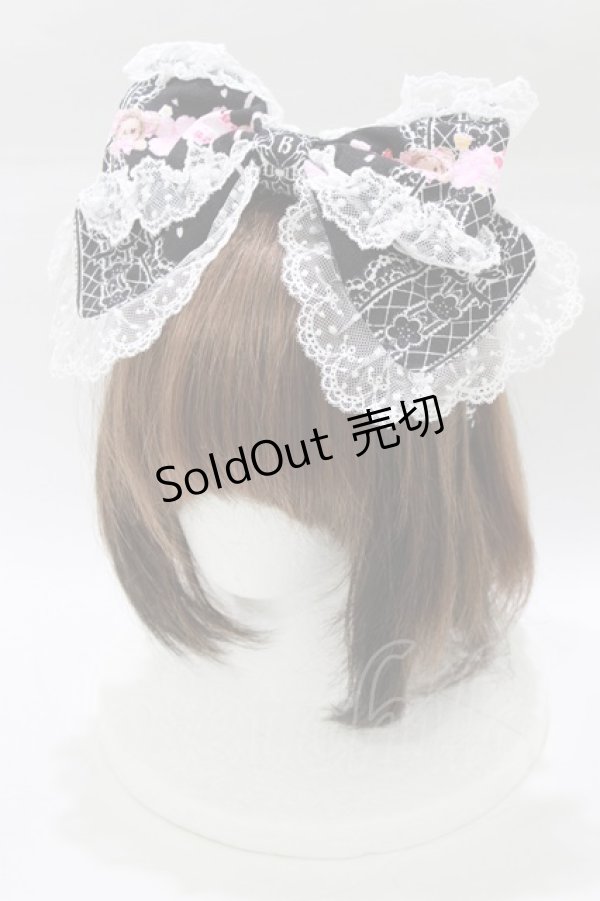 画像1: BABY,THE STARS SHINE BRIGHT / SA KU RAくみゃちゃん柄カチューシャ  ブラック H-26-01-22-1055-BA-AC-NS-ZH (1)